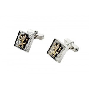 Square Cufflinks in Sterling Silver with Lion of Judah by Rafael Jewelry Artistas y Marcas