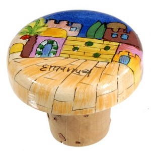 Yair Emanuel Bottle Cork With Jerusalem Depictions Kitchen Supplies