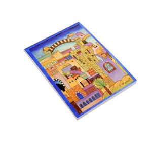 Soft Cover Notepad with a Scene of Jerusalem by Yair Emanuel Judaica Moderna