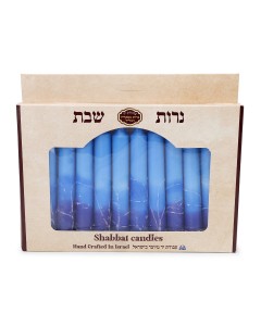 12 Shabbat Candles - Blue Judaíca
