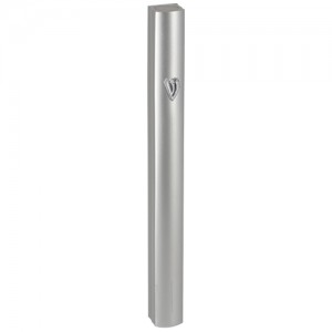 Matte Mezuzah with Small Hebrew Letter Shin and Smooth Surfaces Judaíca
