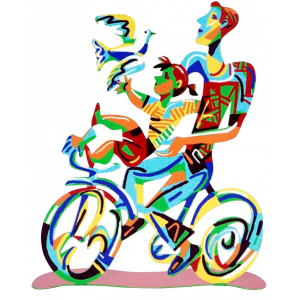 David Gerstein Weekend Ride Bike Rider Sculpture Casa Judía

