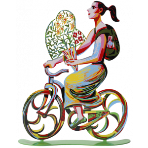 David Gerstein Flower Girl Bike Rider Sculpture Artistas y Marcas