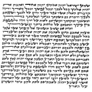 Pergamino de Mezuzá Básico con Texto de Shema en Hebreo Mediano (10cm)