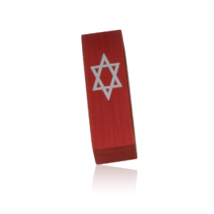 Red Star of David Car Mezuzah by Adi Sidler Judaica Moderna