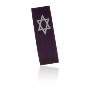 Purple Star of David Car Mezuzah by Adi Sidler Mezuzot