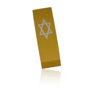 Gold Star of David Car Mezuzah by Adi Sidler Judaica Moderna