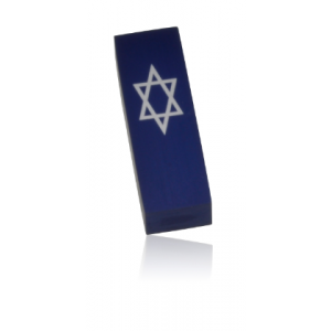 Blue Star of David Car Mezuzah by Adi Sidler Mezuzot