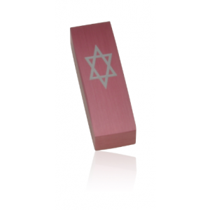 Pink Star of David Car Mezuzah by Adi Sidler Judaica Moderna
