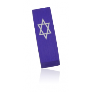 Purple Car Mezuzah with Star of David by Adi Sidler Judaica Moderna