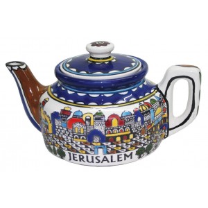 Teapot with Ancient Jerusalem Motif Kitchen Supplies