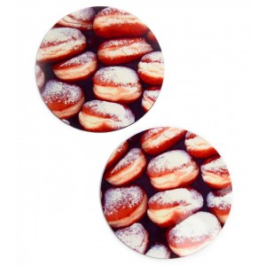 Coasters with Doughnut Design in Set of Four Barbara Shaw