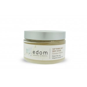 Edom Dead Sea Softening Salt Body Scrub in Coconut Vanilla Dead Sea Cosmetics