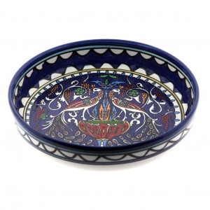 Armenian Ceramic Bowl with Flower, Peacock and Grapevine Design  Cuencos