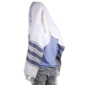 Blue and White Carmel Tallit Default Category