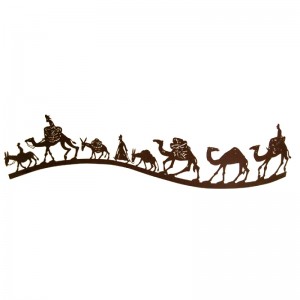 David Gerstein Large Silk Way Camel Caravan Sculpture Israeli Art