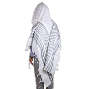 Gray and Silver Or Tallit Ocasiones Judías