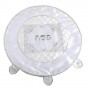 Satin White Matzah Cover with Quilted Pesach Design 